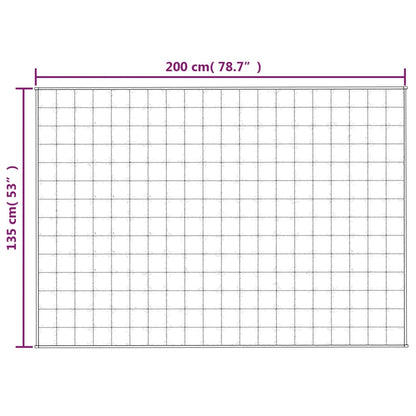 tyngdetæppe 135x200 cm 10 kg stof lys cremefarve
