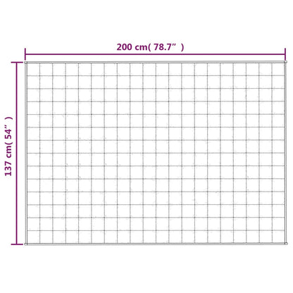 tyngdetæppe 137x200 cm 10 kg stof lys cremefarve