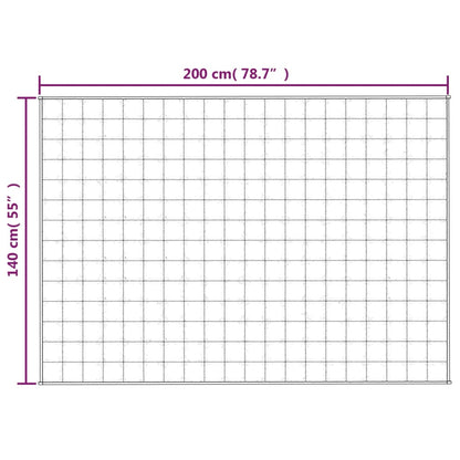 tyngdetæppe 140x200 cm 10 kg stof lys cremefarve