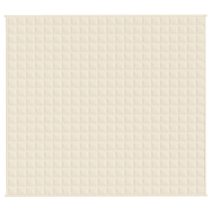 tyngdetæppe 200x220 cm 13 kg stof lys cremefarve