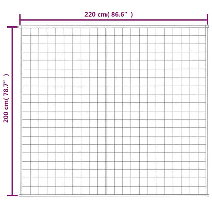tyngdetæppe 200x220 cm 13 kg stof lys cremefarve