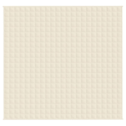 tyngdetæppe 220x230 cm 15 kg stof lys cremefarve