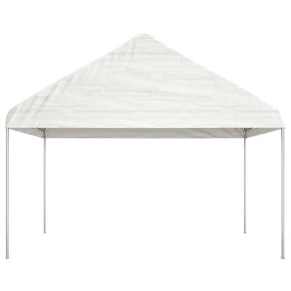 pavillon med tag 8,92x4,08x3,22 m polyethylen hvid