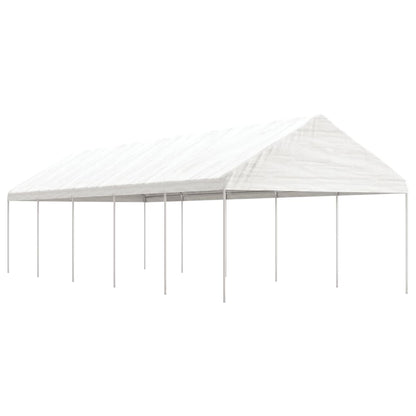 pavillon med tag 11,15x4,08x3,22 m polyethylen hvid