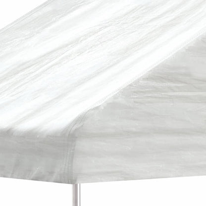 pavillon med tag 13,38x4,08x3,22 m polyethylen hvid