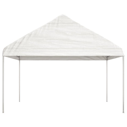 pavillon med tag 20,07x4,08x3,22 m polyethylen hvid