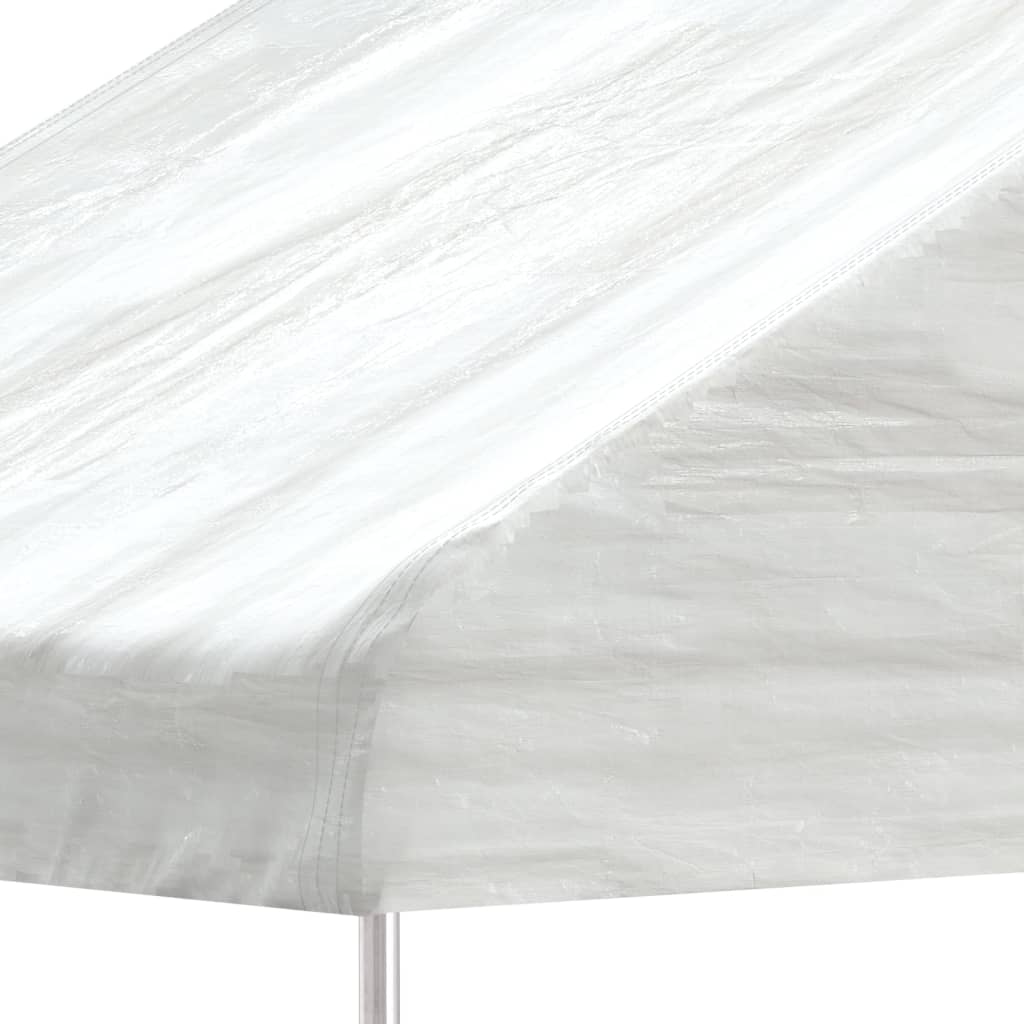 pavillon med tag 20,07x4,08x3,22 m polyethylen hvid