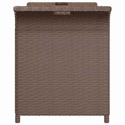 havebænk med hynde 116x46x57 cm polyrattan brun