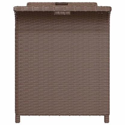 havebænk med hynde 116x46x57 cm polyrattan brun