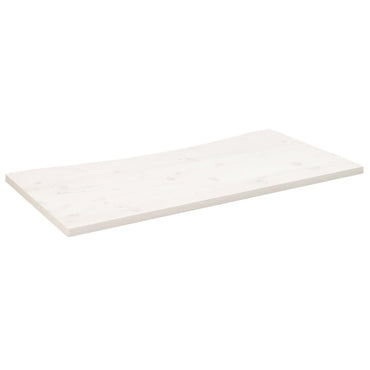 skrivebordsplade 100x60x2,5 cm massivt fyrretræ hvid