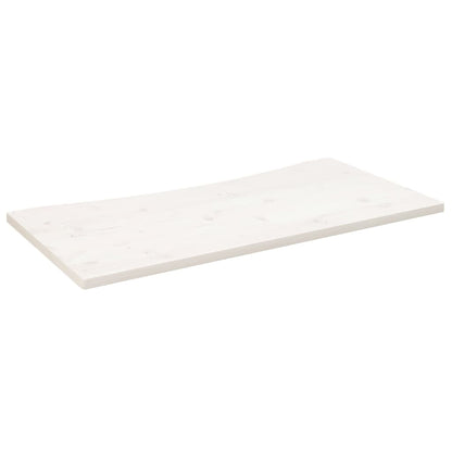 skrivebordsplade 100x60x2,5 cm massivt fyrretræ hvid