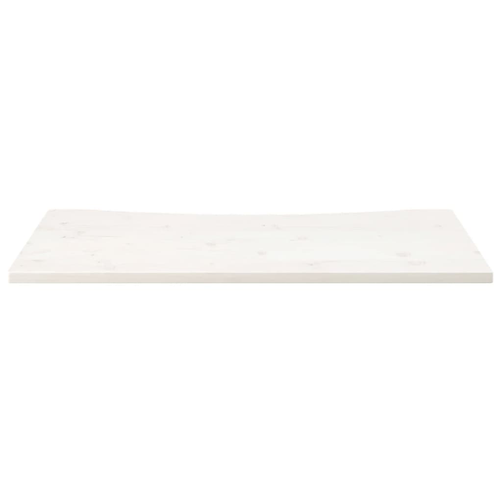 skrivebordsplade 100x60x2,5 cm massivt fyrretræ hvid