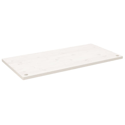 skrivebordsplade 100x60x2,5 cm massivt fyrretræ hvid