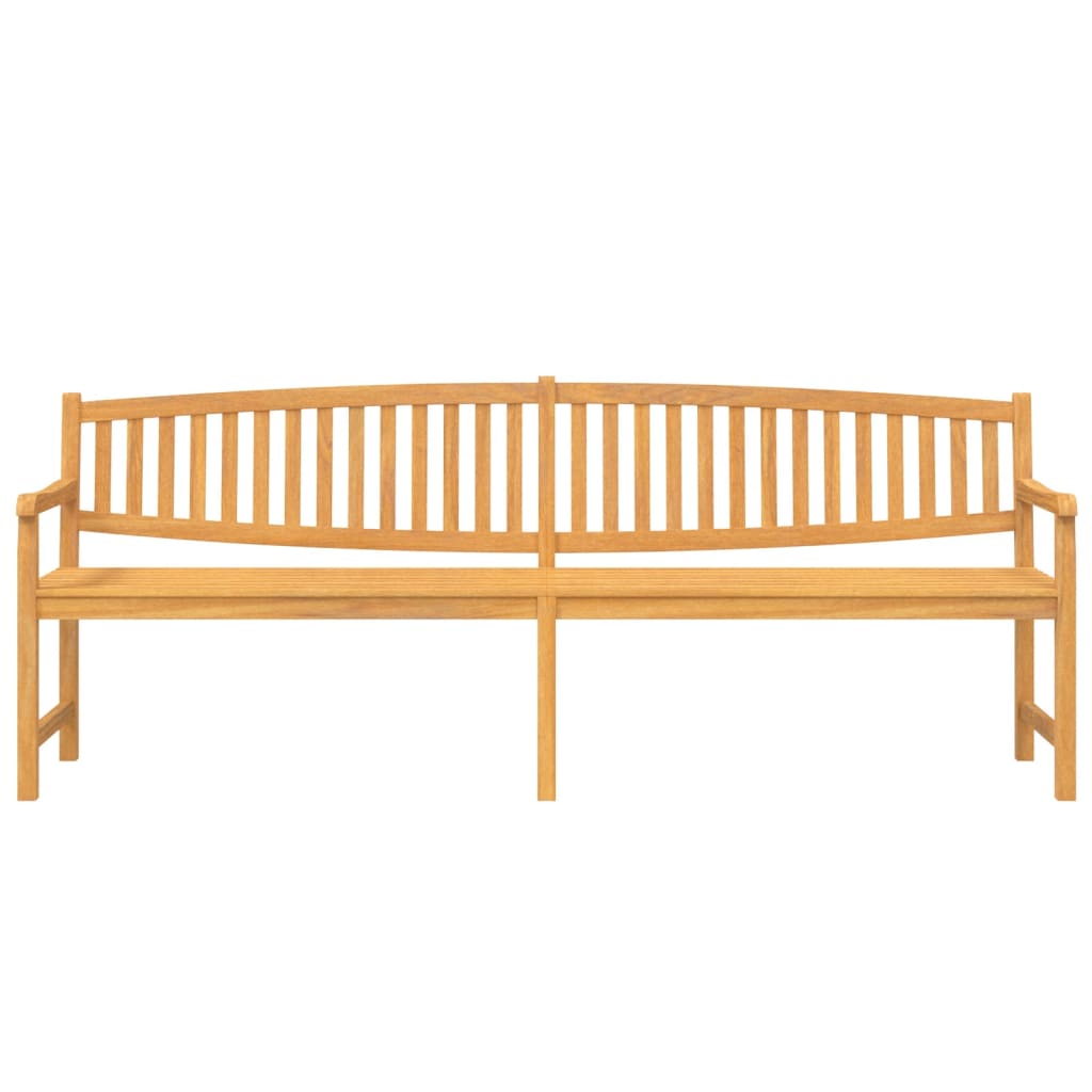 havebænk 228x59,5x90 cm massivt teaktræ