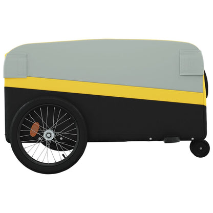 Fahrradanhänger 45 kg Eisen schwarz und gelb