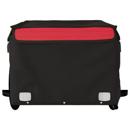 Fahrradanhänger 45 kg Eisen schwarz und rot