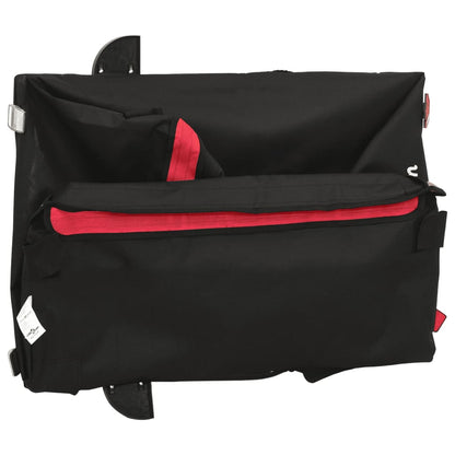 Fahrradanhänger 45 kg Eisen schwarz und rot