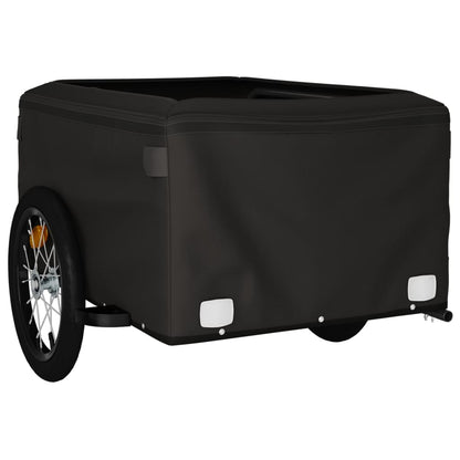 Fahrradanhänger 45 kg Eisen schwarz und gelb