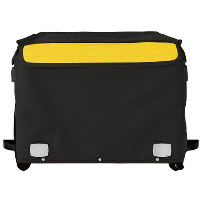 Fahrradanhänger 45 kg Eisen schwarz und gelb