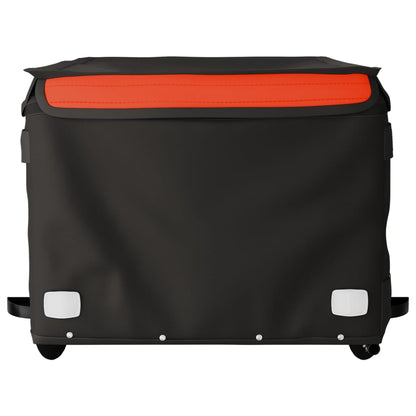 Fahrradanhänger 45 kg Eisen schwarz und orange