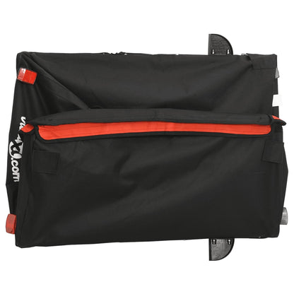Fahrradanhänger 45 kg Eisen schwarz und orange