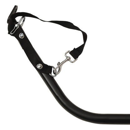 Fahrradanhänger 45 kg Eisen schwarz und rot