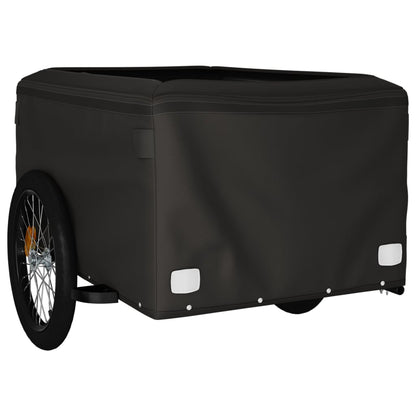 Fahrradanhänger 45 kg Eisen schwarz und gelb