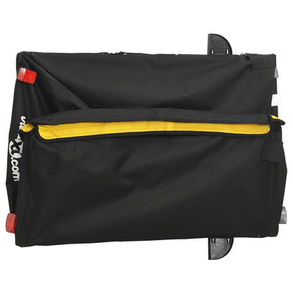 Fahrradanhänger 45 kg Eisen schwarz und gelb
