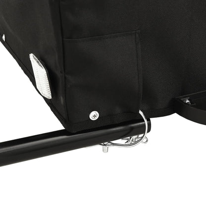 Fahrradanhänger 45 kg Eisen schwarz und orange