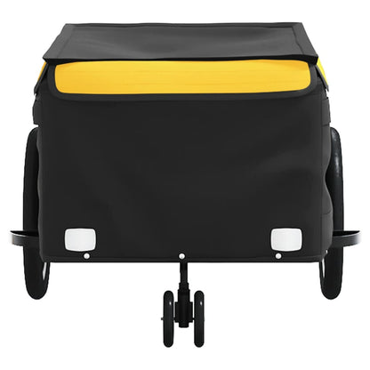 Fahrradanhänger 45 kg Eisen schwarz und gelb
