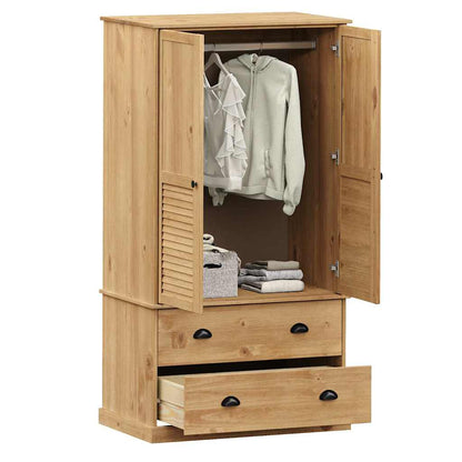 klædeskab VIGO 90x55x170 cm massivt fyrretræ