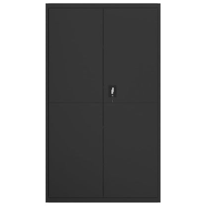 arkivskab 105x40x180 cm stål sort