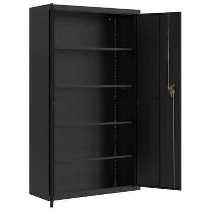 arkivskab 105x40x180 cm stål sort