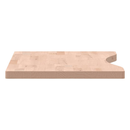 skrivebordsplade 80x(36-40)x2,5 cm massivt bøgetræ
