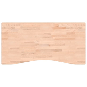 skrivebordsplade 100x(45-50)x2,5 cm massivt bøgetræ