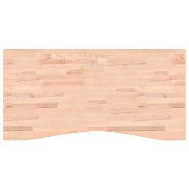 skrivebordsplade 110x(50-55)x2,5 cm massivt bøgetræ