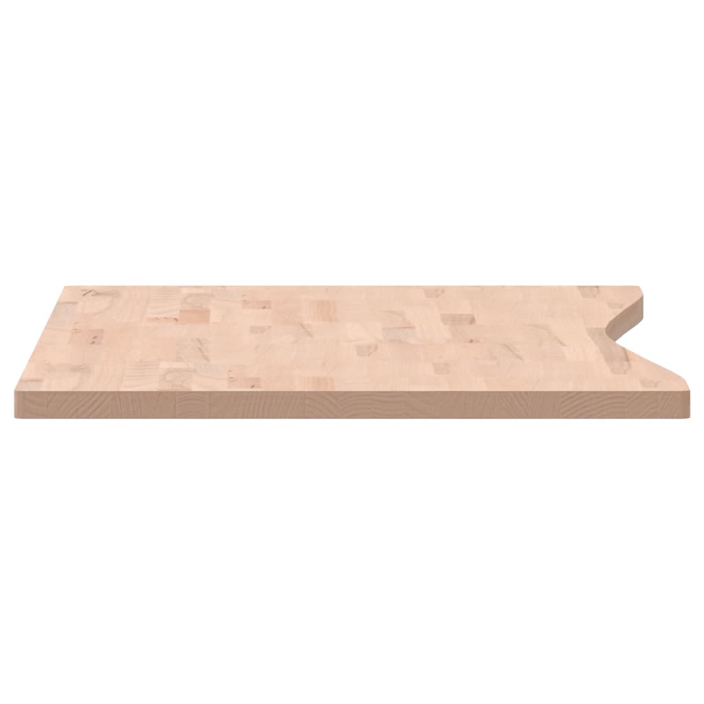 skrivebordsplade 110x(55-60)x2,5 cm massivt bøgetræ