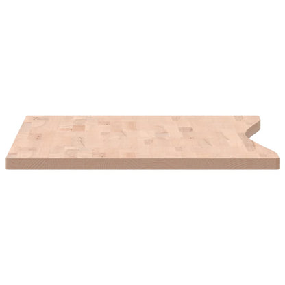skrivebordsplade 110x(55-60)x2,5 cm massivt bøgetræ