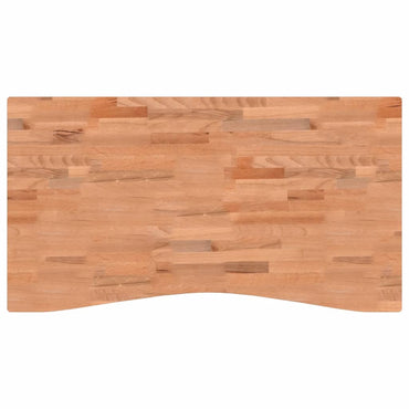 skrivebordsplade 110x(55-60)x1,5 cm massivt bøgetræ