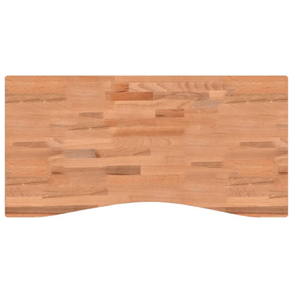skrivebordsplade 100x(45-50)x2,5 cm massivt bøgetræ