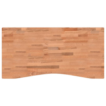 skrivebordsplade 110x(50-55)x2,5 cm massivt bøgetræ