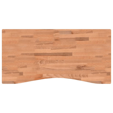 skrivebordsplade 100x(45-50)x4 cm massivt bøgetræ