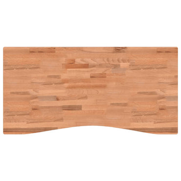 skrivebordsplade 110x(50-55)x4 cm massivt bøgetræ