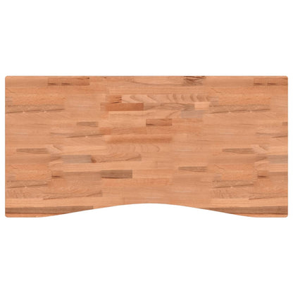 skrivebordsplade 110x(50-55)x4 cm massivt bøgetræ