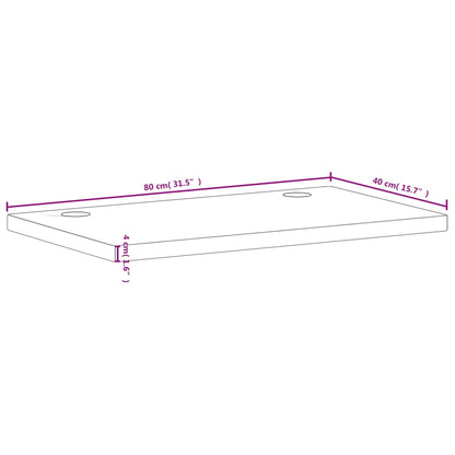 skrivebordsplade 80x40x4 cm massivt bøgetræ