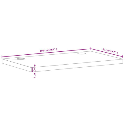 skrivebordsplade 100x50x4 cm massivt bøgetræ