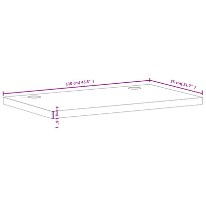skrivebordsplade 110x55x4 cm massivt bøgetræ