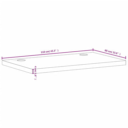 skrivebordsplade 110x60x4 cm massivt bøgetræ