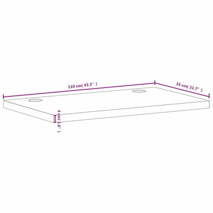 skrivebordsplade 110x55x4 cm massivt bøgetræ