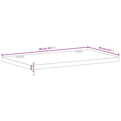 skrivebordsplade 110x60x4 cm massivt bøgetræ